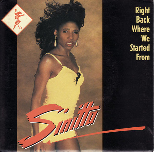 Sinitta : Right Back Where We Started From (7", Single)