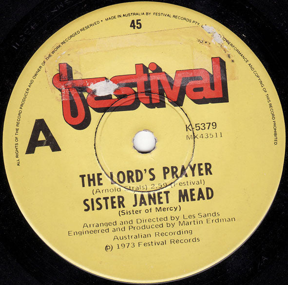 Sister Janet Mead (Sister Of Mercy)* : The Lord's Prayer (7", Single)