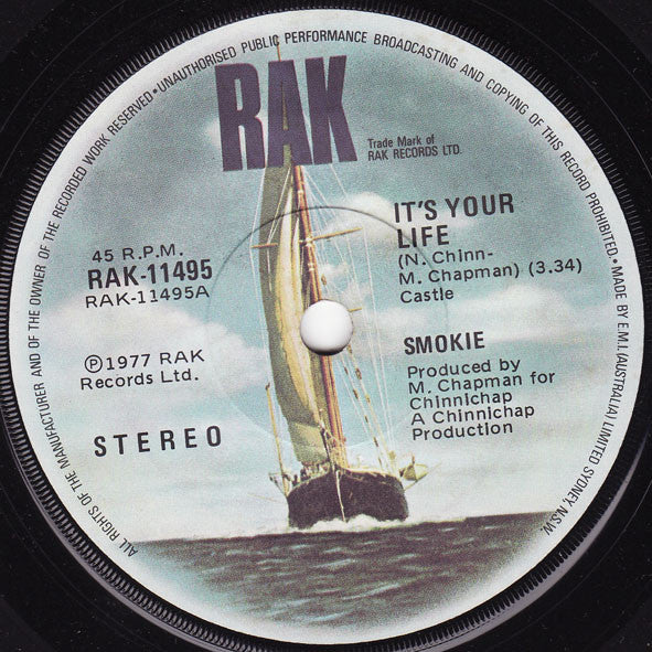 Smokie : It's Your Life (7")