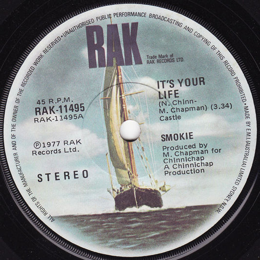 Smokie : It's Your Life (7")