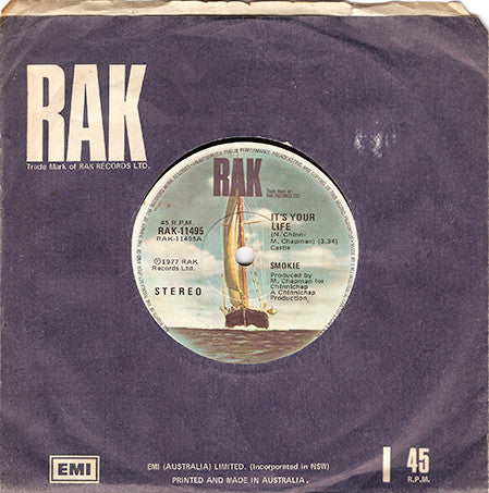 Smokie : It's Your Life (7")