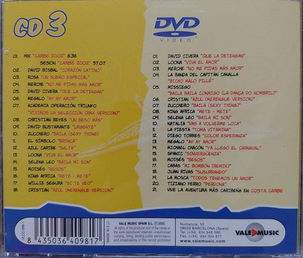 Various : Caribe 2002: Corazón Latino (2xCD, Comp + CD, Mixed + DVD-V, PAL)