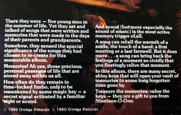 1901 : Memories (LP, Album)