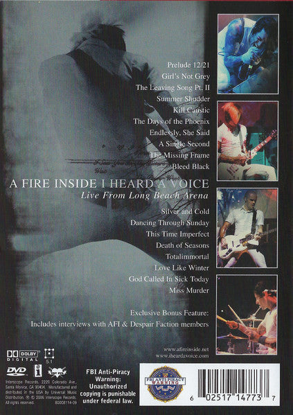 AFI : I Heard A Voice - Live From Long Beach Arena (DVD-V, NTSC)
