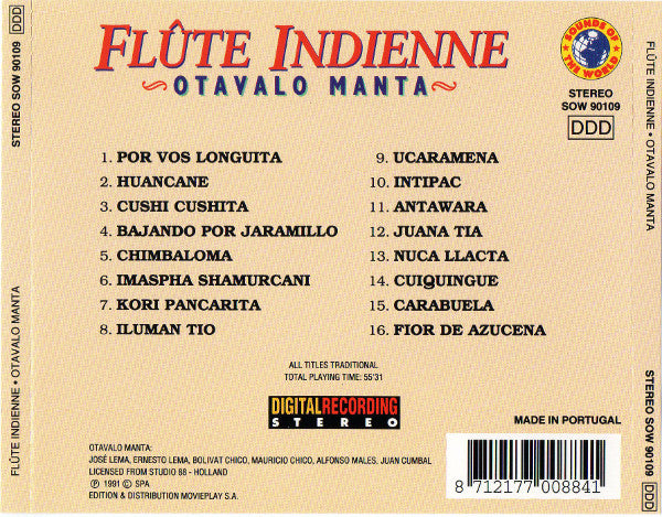 Otavalo Manta : Flûte Indienne (CD, Album)