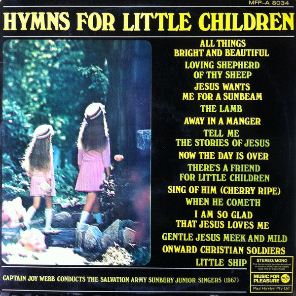 Captain Joy Webb* Conducts The Salvation Army Sunbury Junior Singers (1967)* : Hymns For Little Children (LP)