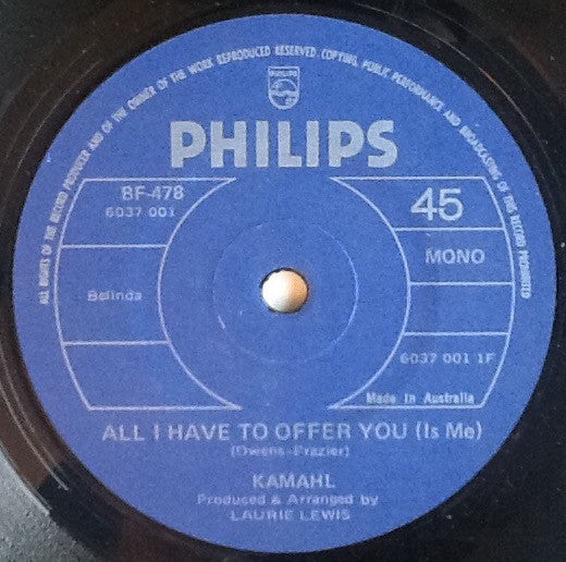 Kamahl : All I Have To Offer You (Is Me) / How Do You Say Goodbye (7", Mono)