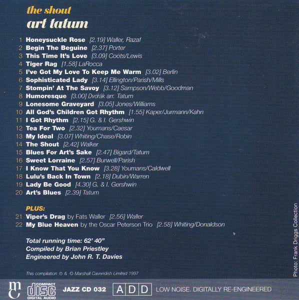 Art Tatum : The Shout (CD, Comp, Mono)