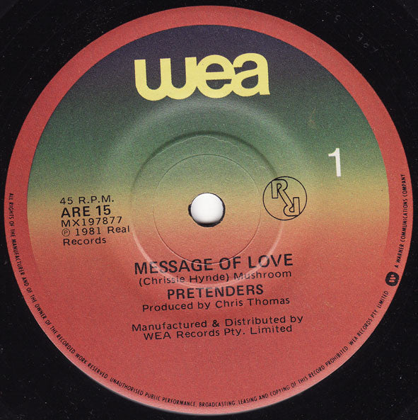 Pretenders* : Message Of Love (7")