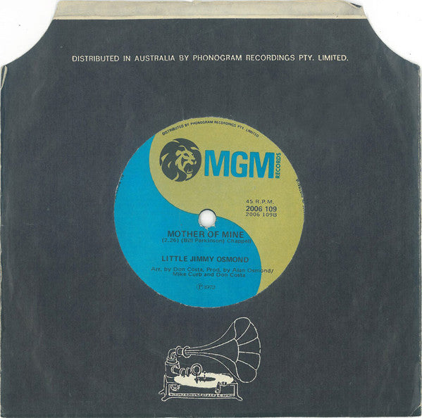 Little Jimmy Osmond* : Long Haired Lover From Liverpool (7", Single)
