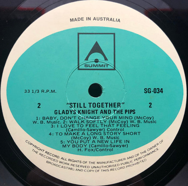 Gladys Knight And The Pips : Still Together (LP, Album)