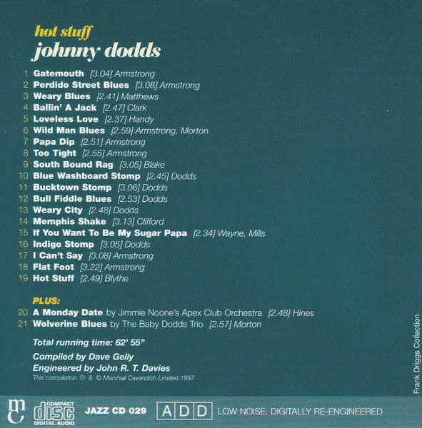 Johnny Dodds : Hot Stuff (CD, Comp, Mono)