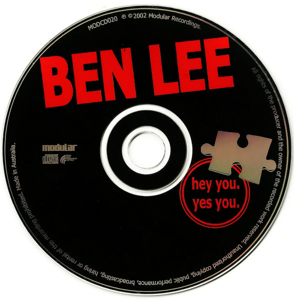 Ben Lee : Hey You.  Yes You. (CD, Album, Dig)
