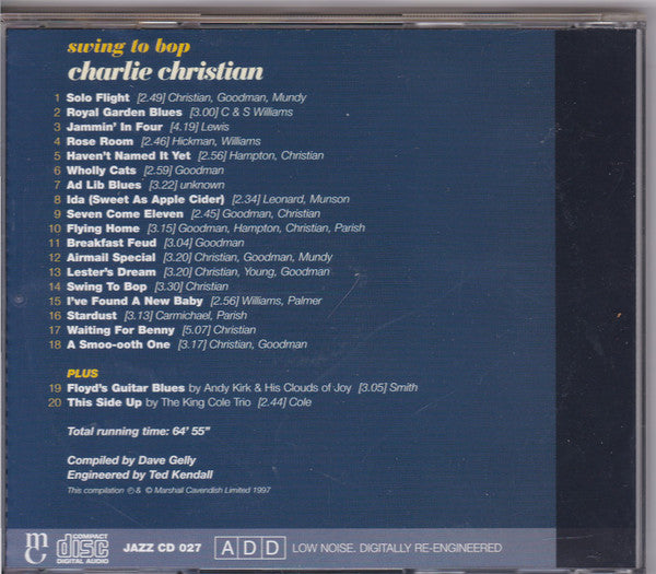 Charlie Christian : Swing To Bop (CD, Comp, Mono)