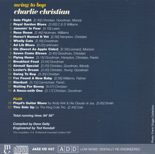 Charlie Christian : Swing To Bop (CD, Comp, Mono)