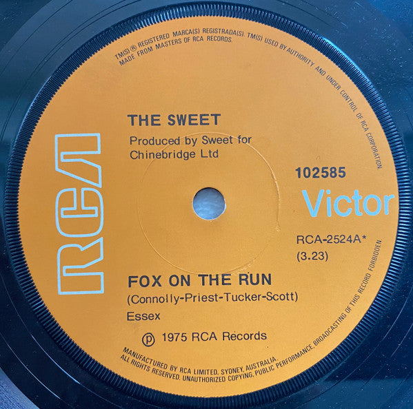 The Sweet : Fox On The Run (7", Single)