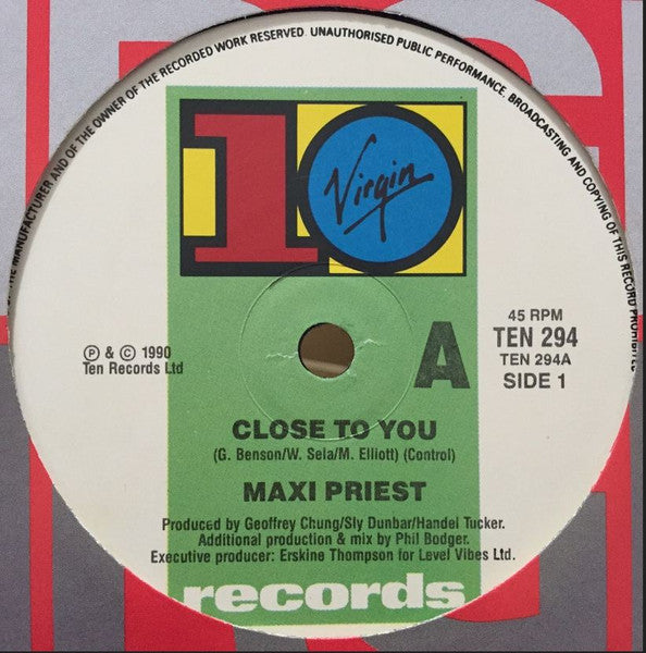 Maxi Priest : Close To You (7", Single)
