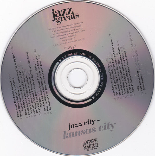 Various : Jazz City - Kansas City (CD, Comp, Mono)