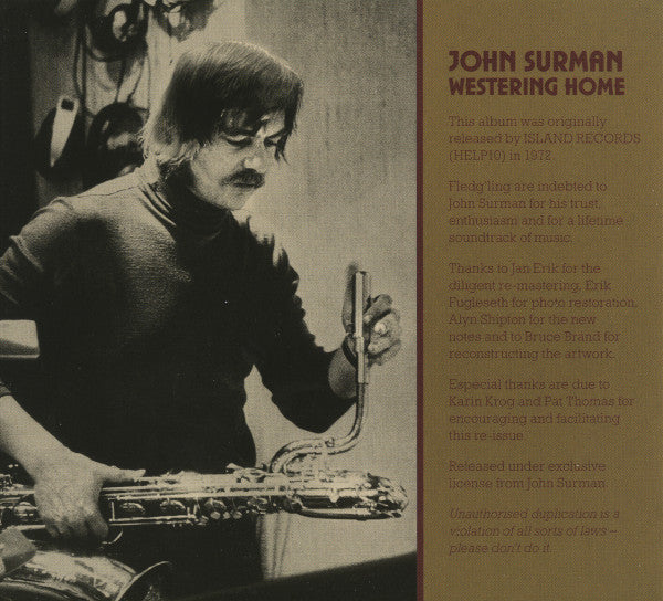 John Surman : Westering Home (CD, Album, RE, RM)