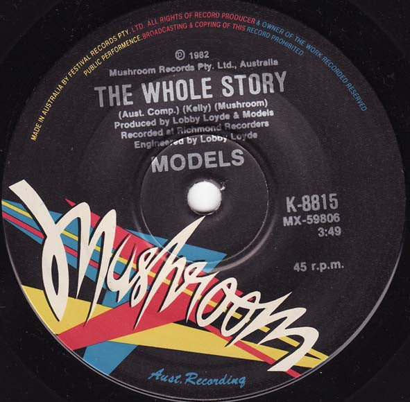 Models (2) : On (7", Single, Ltd)