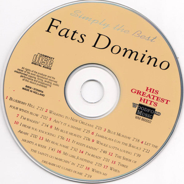 Fats Domino : Blueberry Hill - His Greatest Hits (CD, Comp)