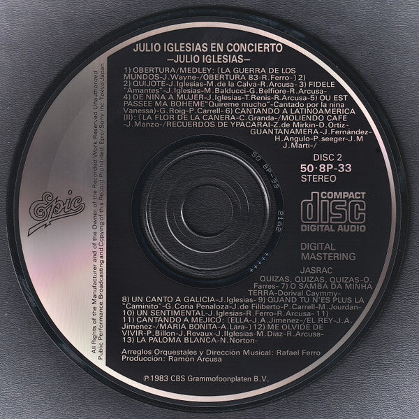 Julio Iglesias : En Concierto (2xCD, Album)