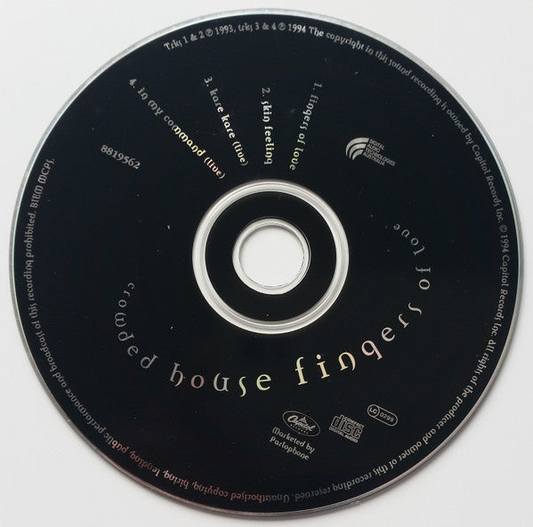 Crowded House : Fingers Of Love (CD, Single)