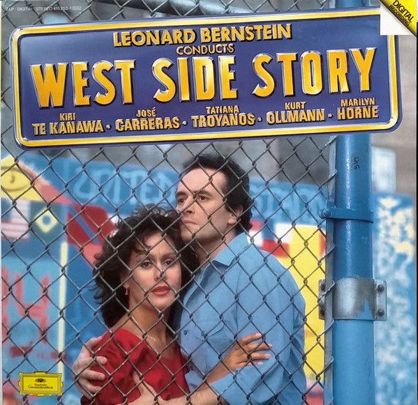 Leonard Bernstein - Kiri Te Kanawa, José Carreras, Tatiana Troyanos, Kurt Ollmann, Marilyn Horne : West Side Story (2xLP, Album, Gat)