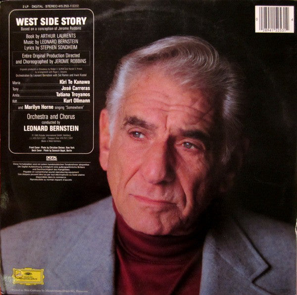 Leonard Bernstein - Kiri Te Kanawa, José Carreras, Tatiana Troyanos, Kurt Ollmann, Marilyn Horne : West Side Story (2xLP, Album, Gat)