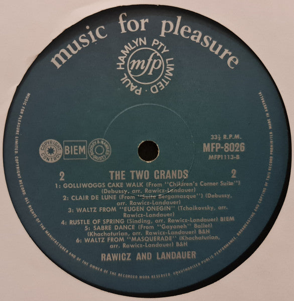 Rawicz & Landauer : The Two Grands (LP, Album, Mono)