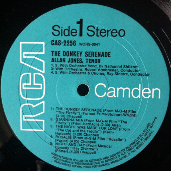 Allan Jones (5) : The Donkey Serenade (LP, RE)