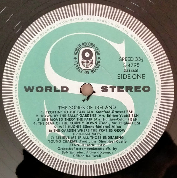 Kenneth McKellar : Songs Of Ireland (LP, Album, Club)