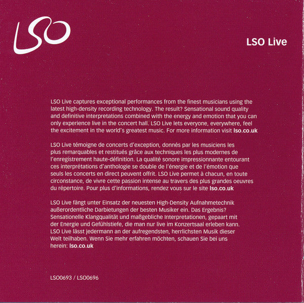 Maurice Ravel, Valery Gergiev, London Symphony Orchestra, London Symphony Chorus : Daphnis Et Chloé - Boléro - Pavane (SACD, Hybrid, Multichannel, Dir)