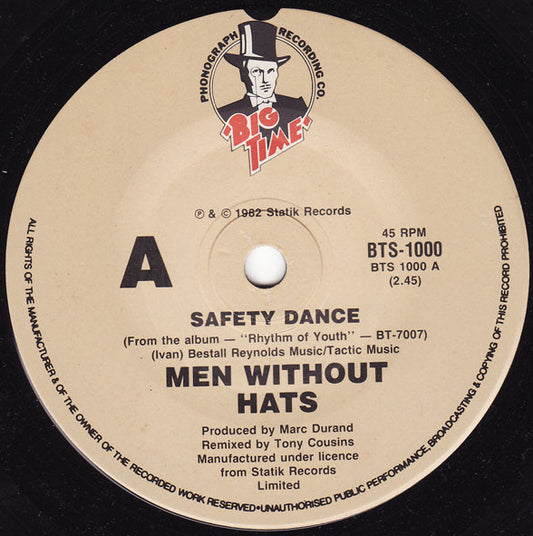 Men Without Hats : The Safety Dance (7", Single)