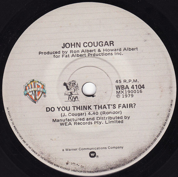John Cougar* : Miami (7", Single)