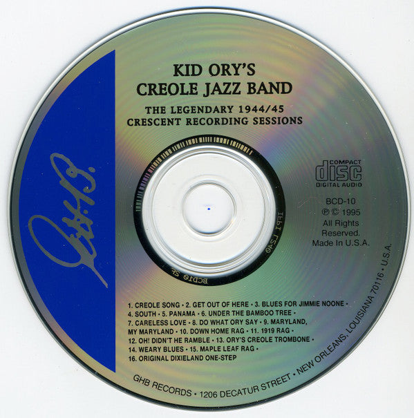 Kid Ory And His Creole Jazz Band : 1944/45: The Legendary Crescent Recording Sessions (CD, Album)