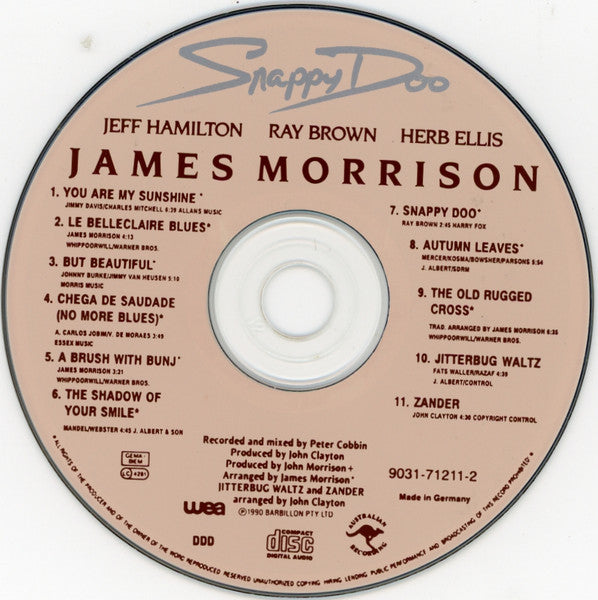 James Morrison, Jeff Hamilton, Ray Brown, Herb Ellis : Snappy Doo (CD, Album)