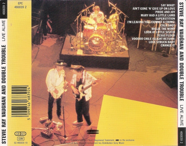 Stevie Ray Vaughan And Double Trouble* : Live Alive (CD, Album, RE)