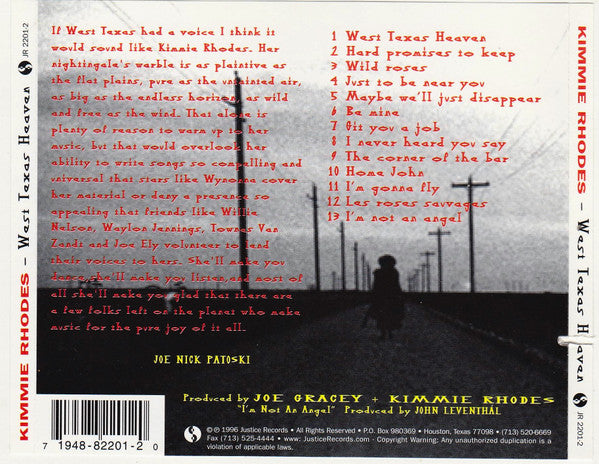 Kimmie Rhodes : West Texas Heaven (CD, Album)