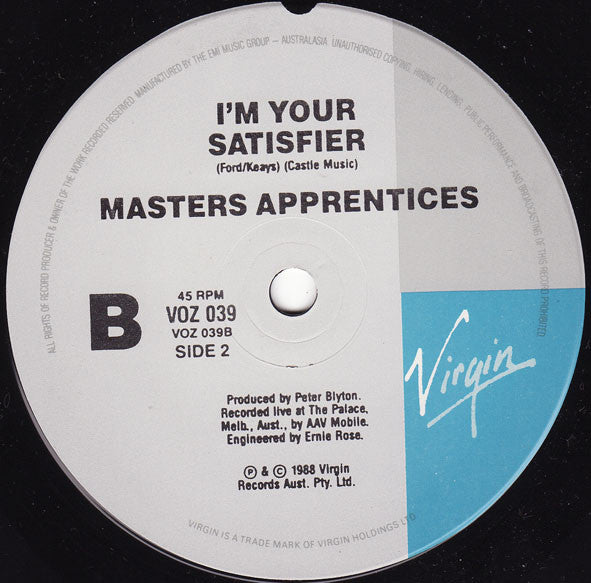 The Master's Apprentices : Because I Love You (7")