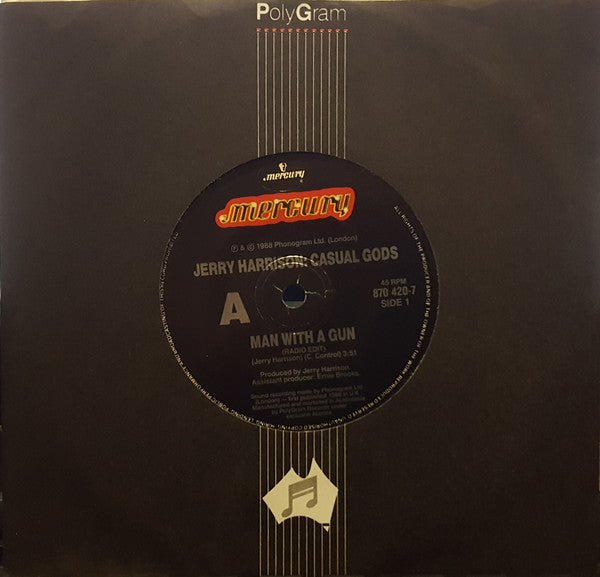 Jerry Harrison: Casual Gods : Man With A Gun (7", Single)