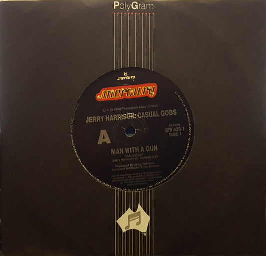 Jerry Harrison: Casual Gods : Man With A Gun (7", Single)