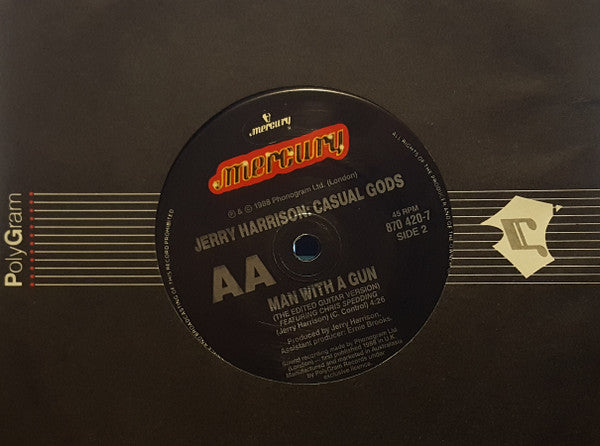 Jerry Harrison: Casual Gods : Man With A Gun (7", Single)