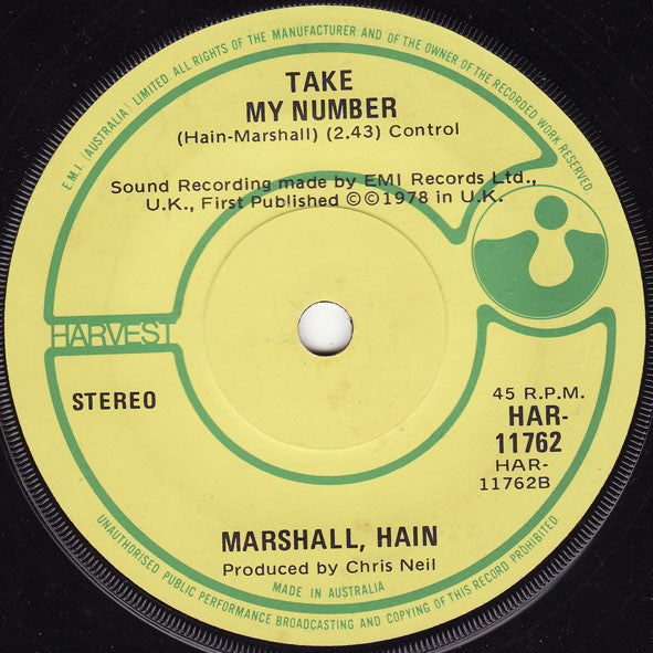 Marshall, Hain* : Dancing In The City (7", Single)