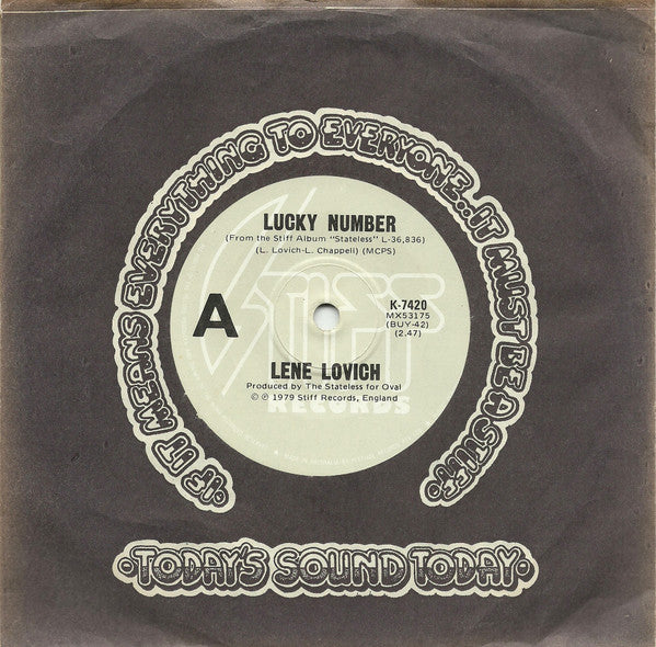 Lene Lovich : Lucky Number (7", Single)