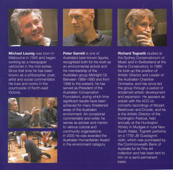 Saint-Saëns*, Australian Chamber Orchestra Directed By Richard Tognetti Words By Michael Leunig Narrated By Peter Garrett : Carnival Of The Animals (CD, Album)