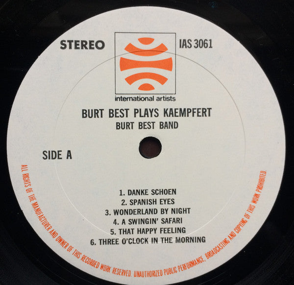 The Burt Best Band : Burt Best Plays Kaempfert (LP)