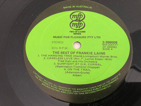 Frankie Laine : The Best Of Frankie Laine (2xLP, Comp)