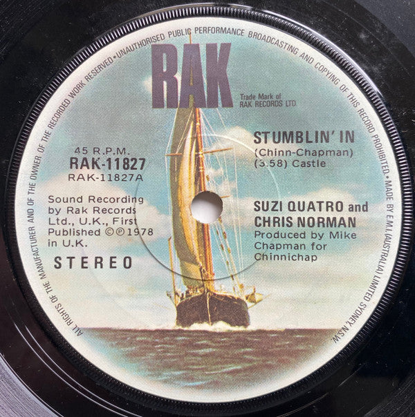 Suzi Quatro And Chris Norman : Stumblin' In (7", Single)