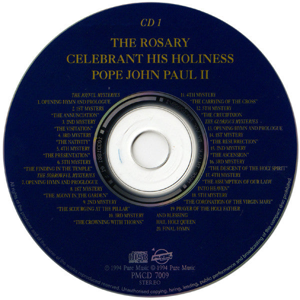 His Holiness Pope John Paul II / Fr. Colm Kilcoyne : The Rosary (2xCD)